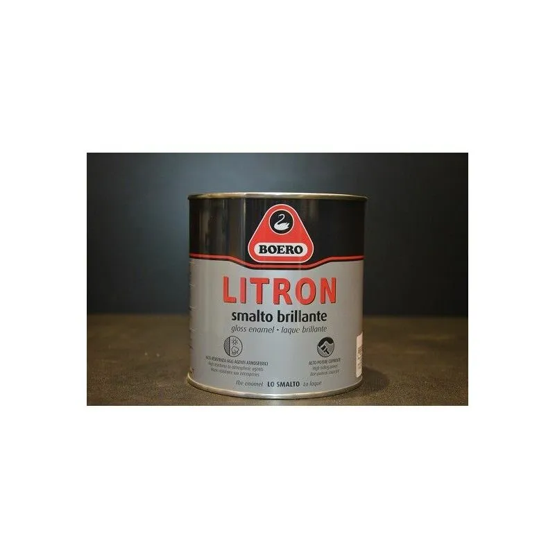 Boero - litron da lt 0.750 colori cartella smalto brillante grigio acciaio