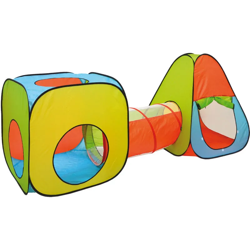 Set Tenda giocattolo con Tunnel piscina di palline pop-up 260x90x100cm - Littletom