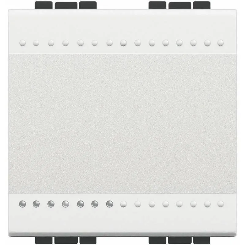 Livinglight 10A pulsante auto terminale 2 moduli bianco N4005M2A