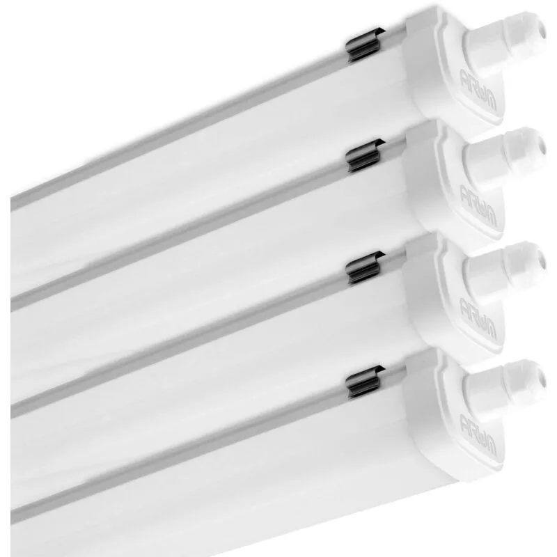 Arum Lighting - Set di 4 strisce led impermeabili Panama 120cm 40W IP65 interconnesse Température de Couleur: Blanc neutre 4000K