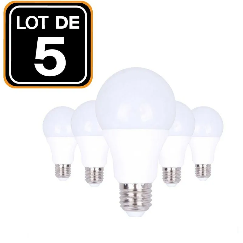 5 lampadine led E27 20W 4500K bianco neutro ad alta luminosità