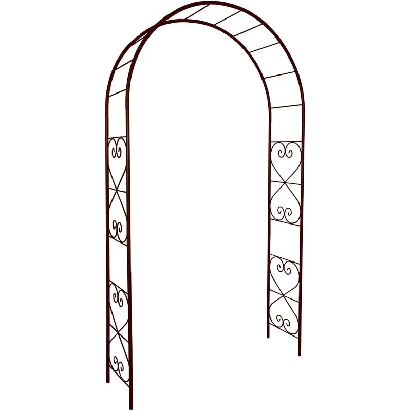 Louis Moulin - Louis-3166 Arco Da Giardino Con Motivo Romantico, In Ferro Anticato, 130 x 250 Cm