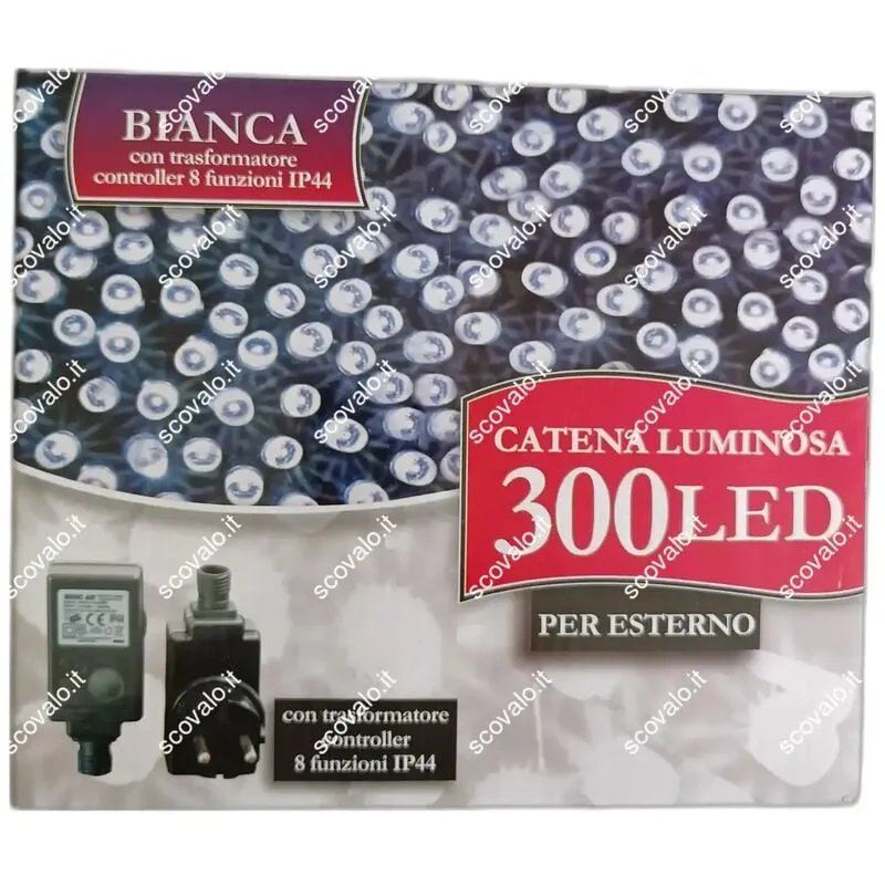 Varie - luci di natale catena 180 led da interno di natale bianco freddo 11.3 mt