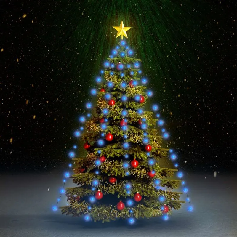 Vidaxl - Rete di Luce per Albero di Natale 210 led Blu 210 cm