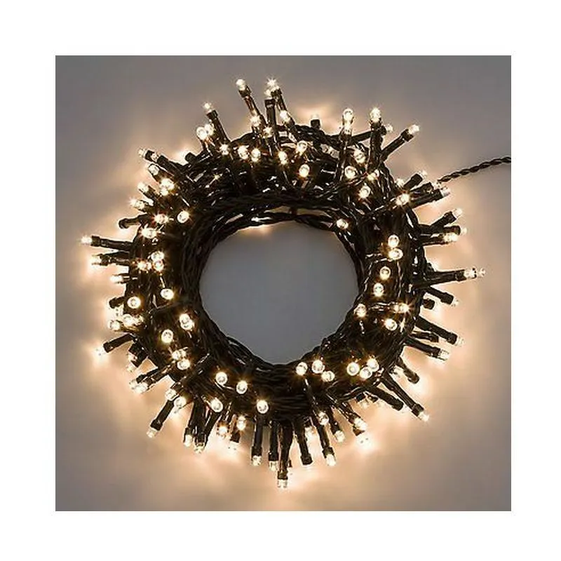 Kooper - luci serie miniluci.3.5m+1.5 m 100 led bianco caldo per interni albero natale