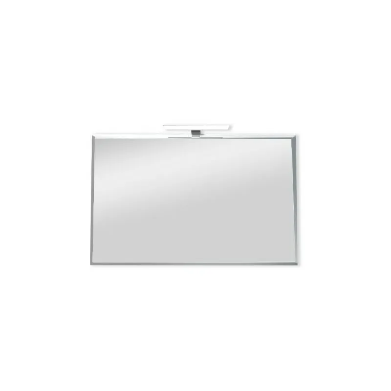 Lucky - specchio bisellato con lampada led ip44, dimensioni 90 x 60 cm