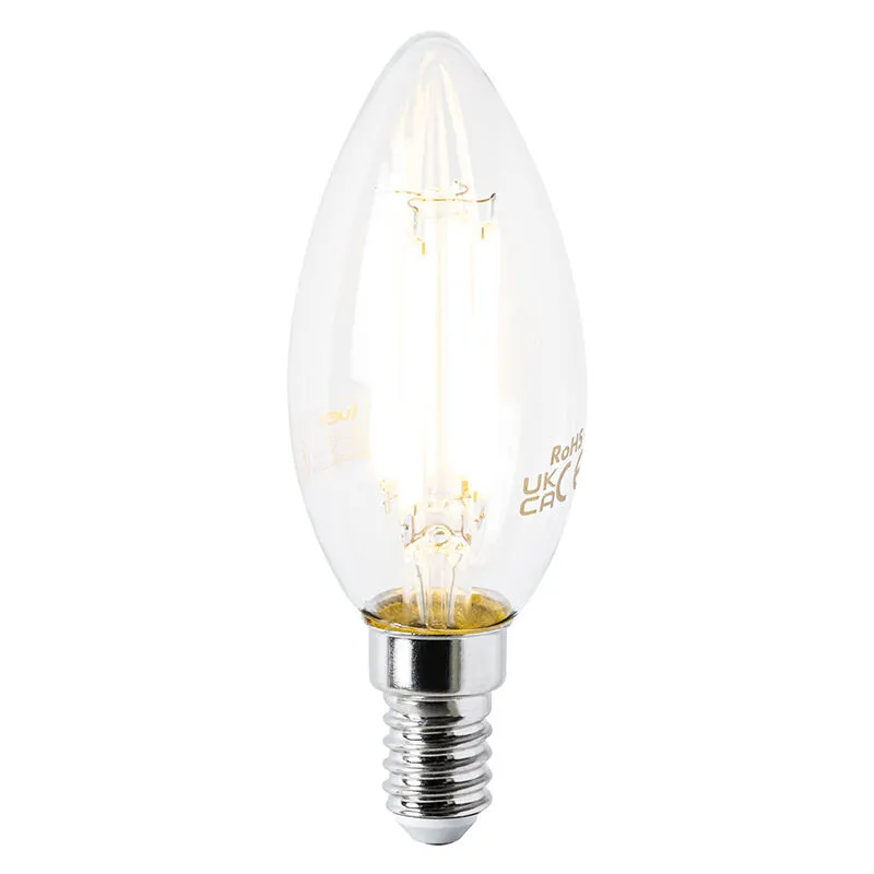 Luedd - Lampada led E14 B35 trasparente 2.2W 470 lm 2700K