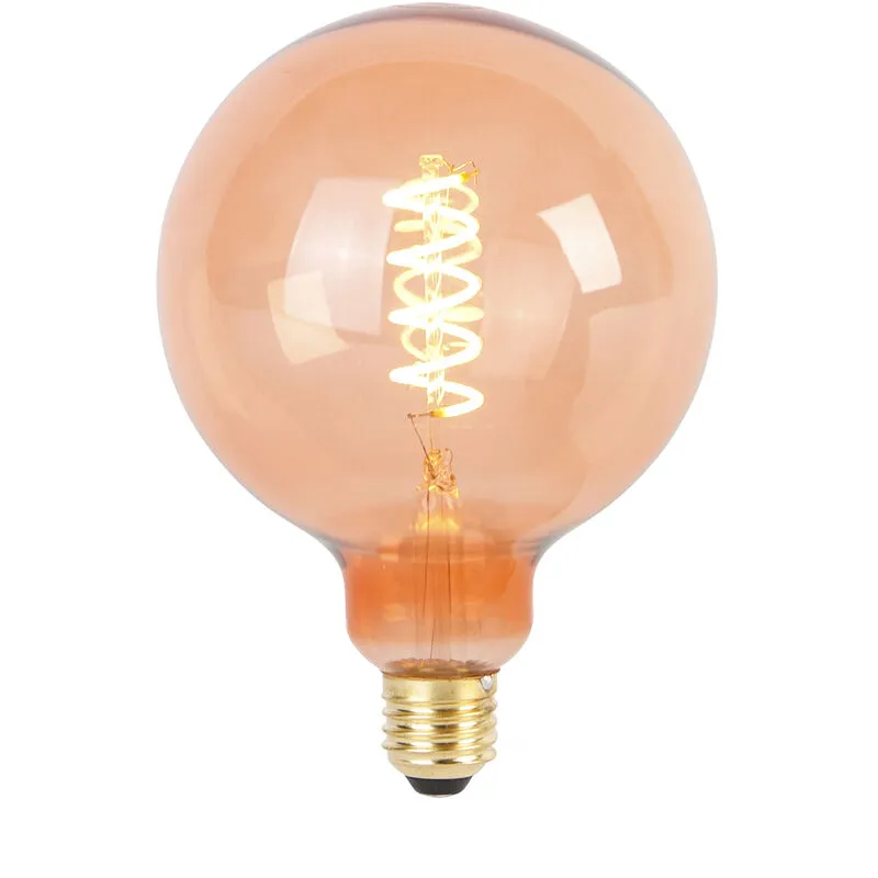 Luedd - Lampada led a filamento spirale E27 dimmerabile G125 rosa 4W 180 lm 2100K