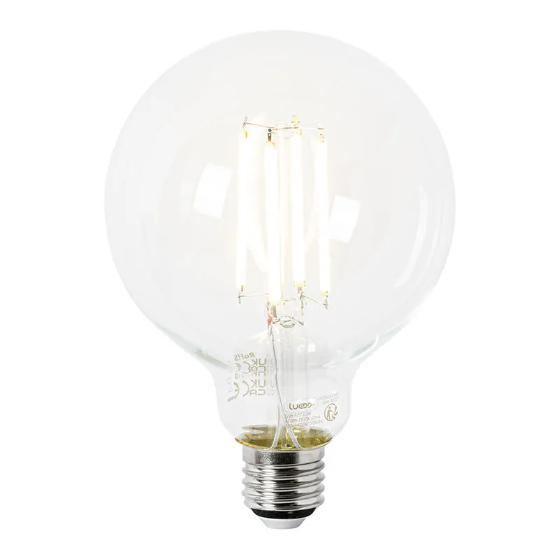 Luedd - Lampada led E27 G95 trasparente 2.2W 470 lm 2700K