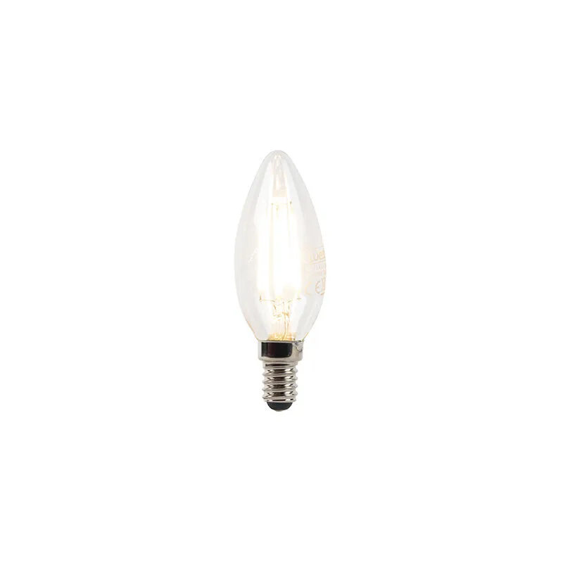 Lampada candela filamento led E14 dimmerabile B35 3W 250 lm 2700K - Trasparente - Luedd