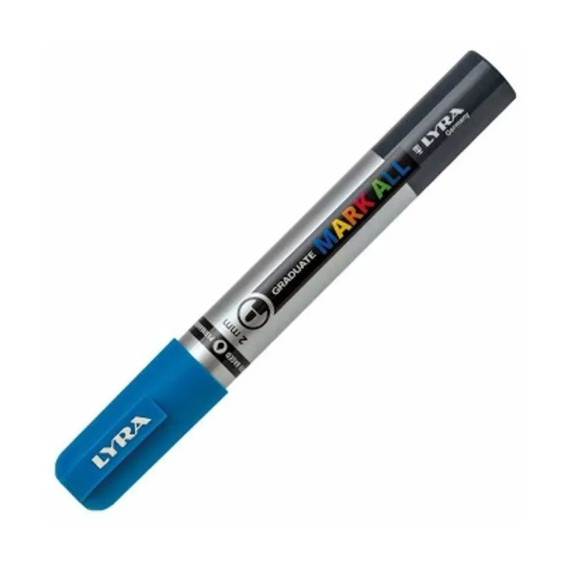  - lyra mark all punta media 2mm. azzurro x12