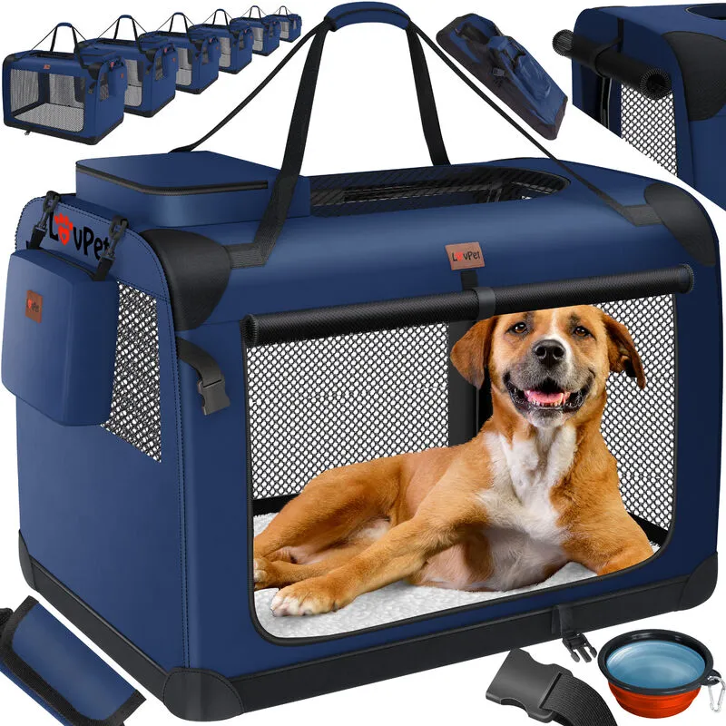 Cassa per il trasporto di cani pieghevole incl. borsa per il trasporto della ciotola per cani borsa per il trasporto di cani per animali domestici