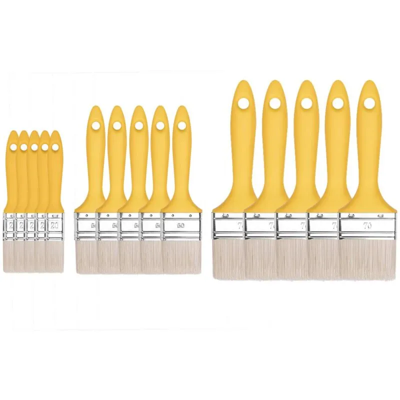 M7 Pennellesse Set 15-sezioni, Larghezza 20mm-5 pezzi, Larghezza 50mm-5 pezzi, Larghezza 70mm-5 pezzi, Pennello Set con manico in plastica, Pennello