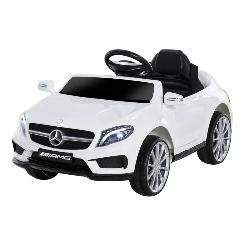 Maury's - macchina elettrica per bambini 3+ anni con telecomando e fari led. in pp e metallo. 100X58X46 cm. bianco