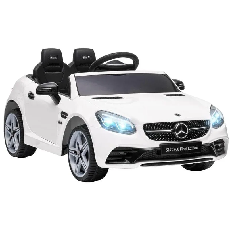 Maury's - macchina elettrica per bambini licenza mercedes slc 300 con telecomando. in pp e metallo. 107X62.5X44 cm. bianco