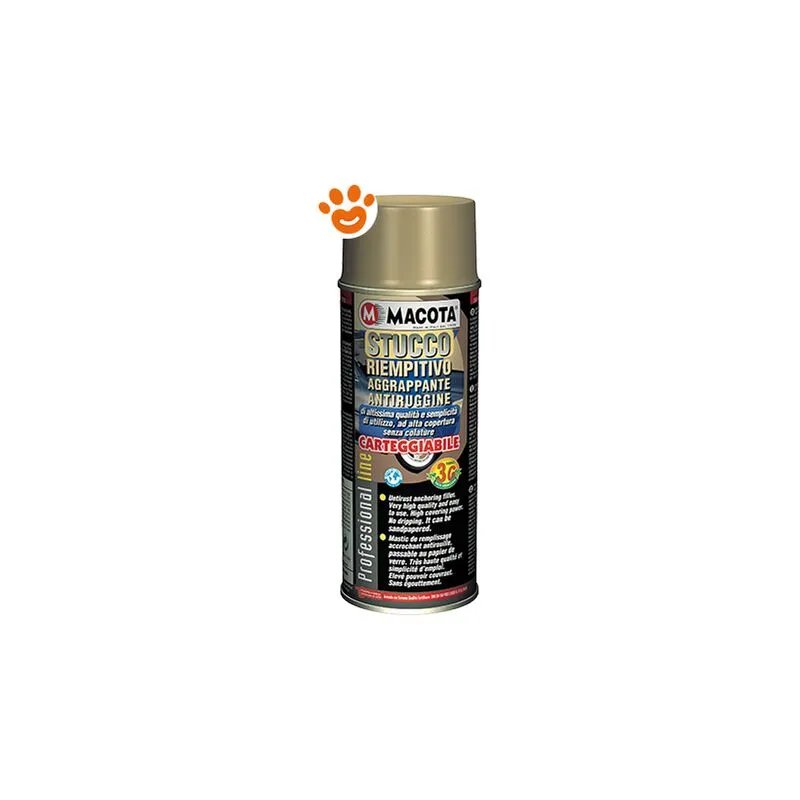 Stucco Riempitivo Carteggiabile Spray - Bomboletta da 200 ml beige - Macota