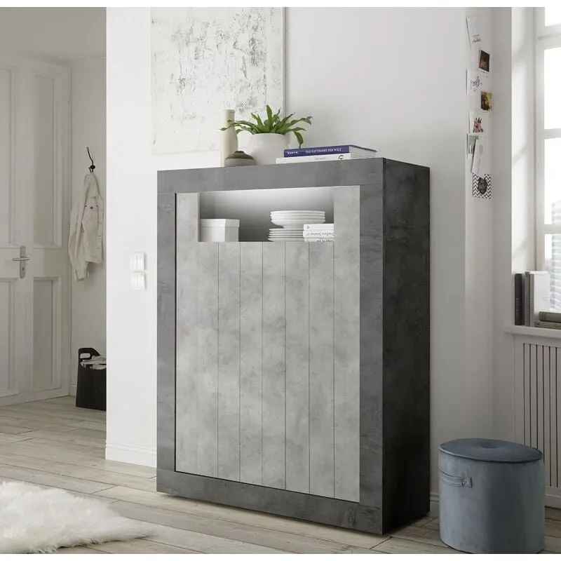 Altro - Credenza 2 ante linea Laila in finitura Ossido e Cemento