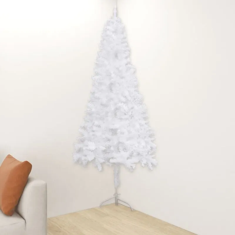 Furniture Limited - Albero di Natale Artificiale ad Angolo Bianco - Wit