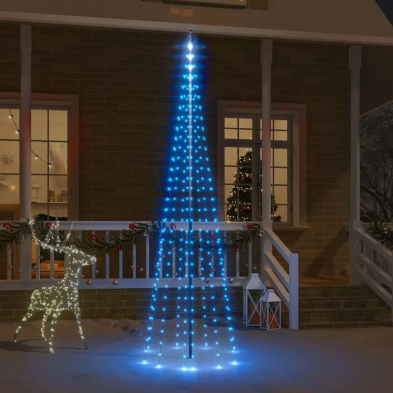 Maison du'Monde - Albero di Natale Pennone Blu 310 led 300 cm