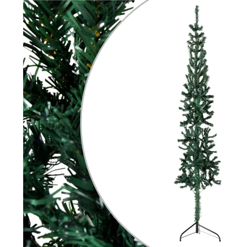 Furniture Limited - Albero Natale Artificiale Sottile a Metà