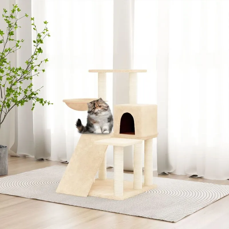 Maison Exclusive - Maison du'Monde - Albero per Gatti con Tiragraffi in Sisal Crema - Crème