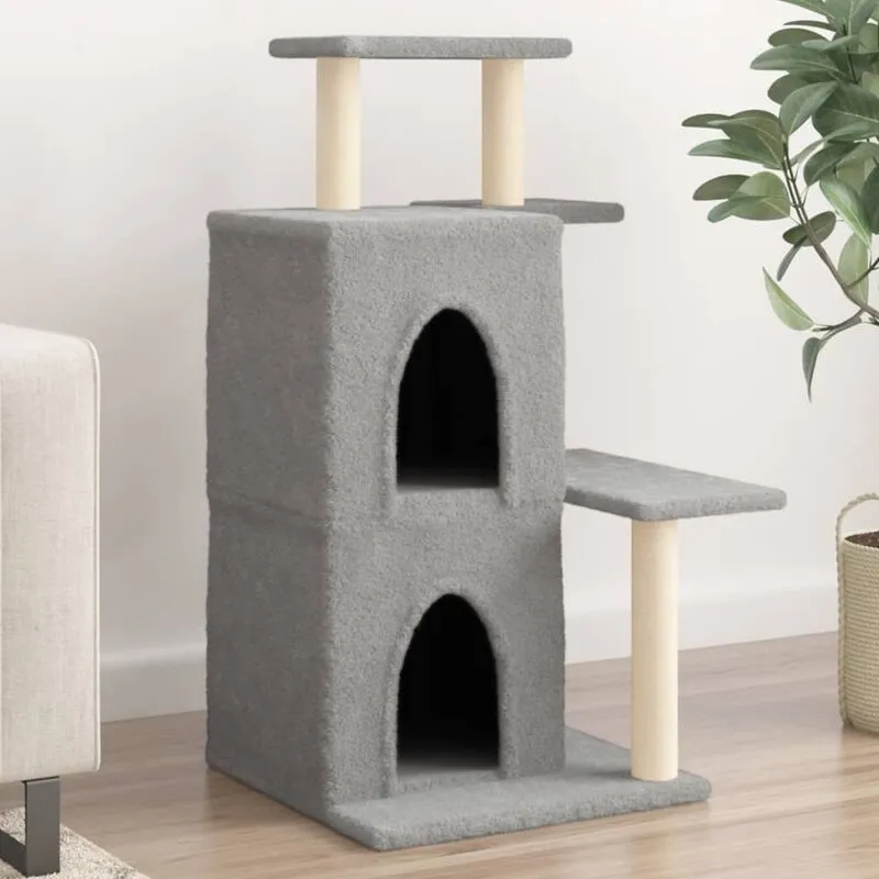 Prolenta Premium - Maison du'Monde - Albero per Gatti con Tiragraffi in Sisal Grigio - Grijs