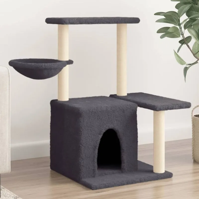 Prolenta Premium - Maison du'Monde - Albero per Gatti con Tiragraffi in Sisal Grigio - Grijs