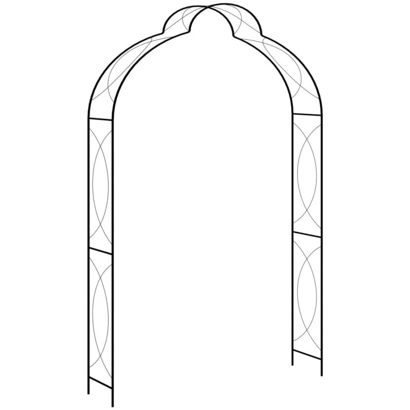 Maison du'Monde - Arco da Giardino Nero 150x34x240 cm in Ferro - Zwart