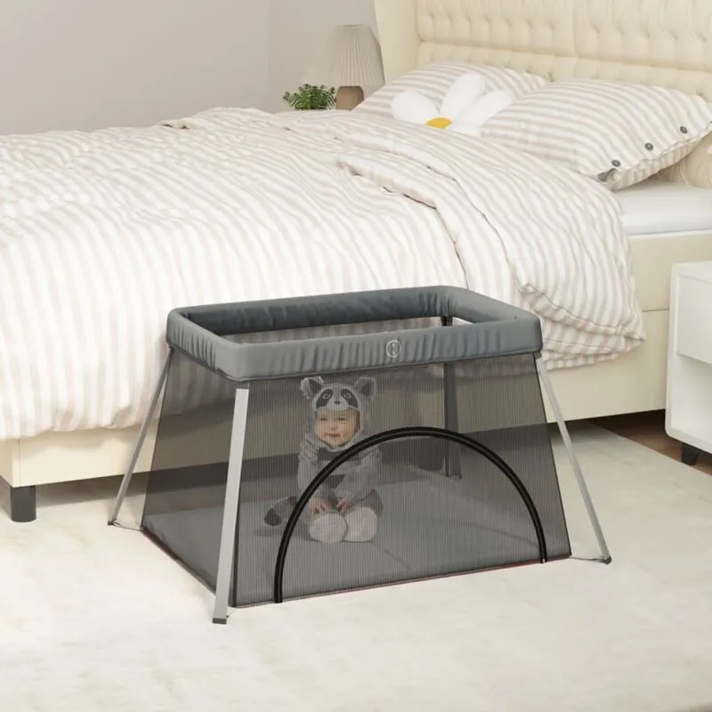 Prolenta Premium - Furniture Limited - Box per Bambini con Materasso Grigio Scuro - Grijs