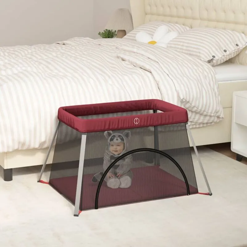 Prolenta Premium - Furniture Limited - Box per Bambini con Materasso Rosso Tessuto - Rood