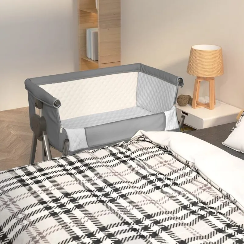 Prolenta Premium - Maison du'Monde - Lettino per Bambini con Materasso Grigio Scuro - Grijs