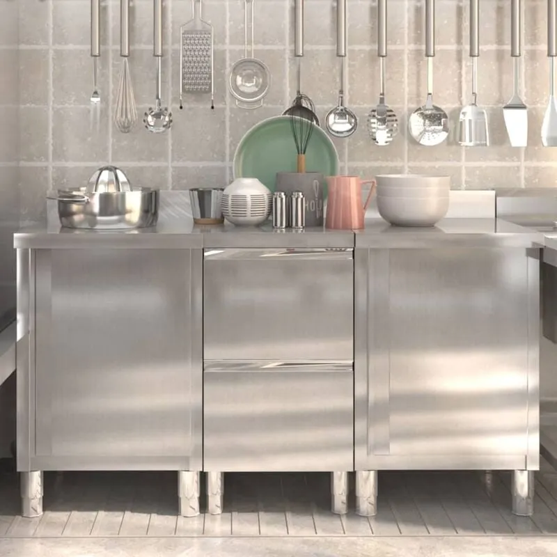 Furniture Limited - Mobiletti da Cucina Commerciale 3 pz in