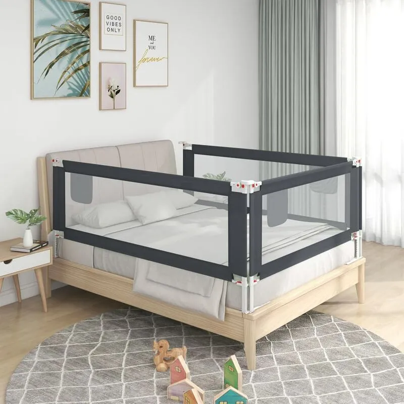 Furniture Limited - Sponda Letto Sicurezza Bambini Grigio Scuro