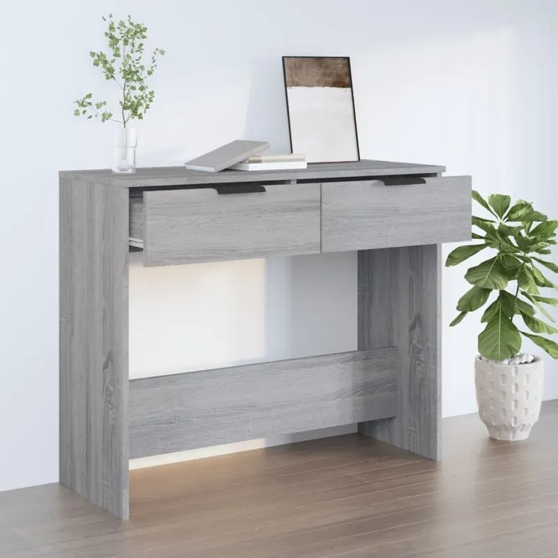 Furniture Limited - Tavolino Consolle Grigio Sonoma 90x36x75 cm