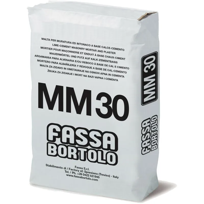 Mm30 25kg di malta premiscelata per murare e intonacare - Fassa