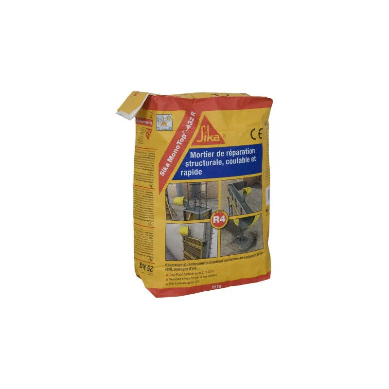 Malta idraulica Sika Sika MonoTop-432R - 25 kg - Grigio calcestruzzo