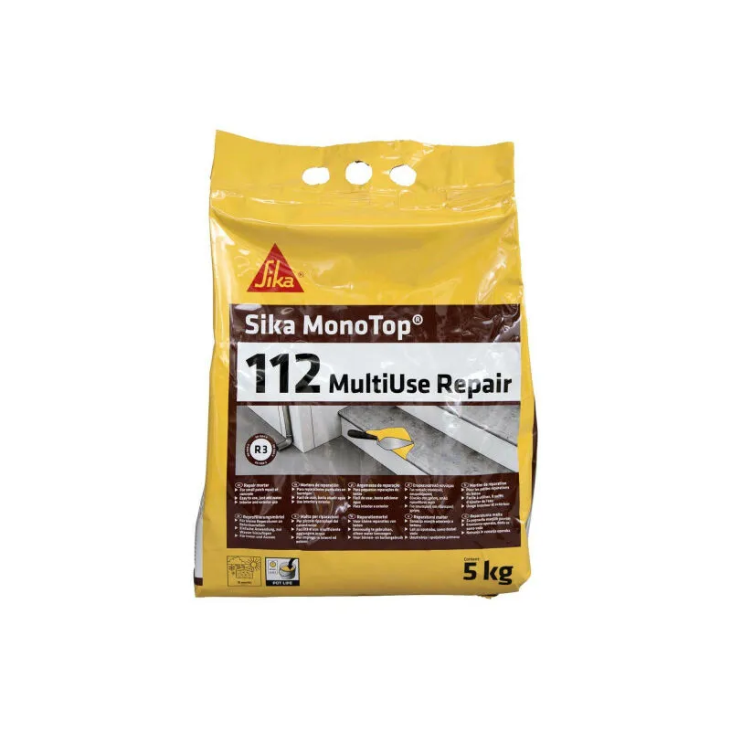 Sika - Malta pronta per l&39uso Monotop 112 Riparazione multiuso - 5 kg - Gris