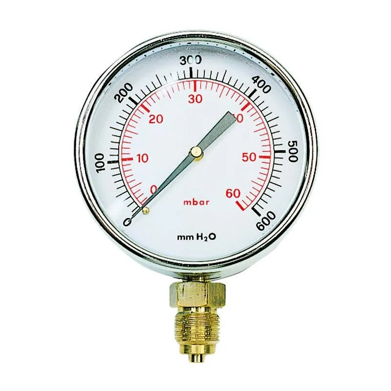 Manometro radiale bassa pressione ø 100 60mb