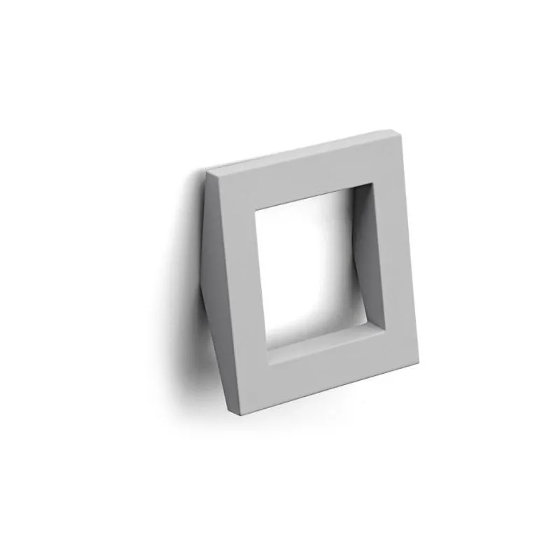 Maniglia Quadrata Concept Grigio effetto Alluminio 80 x 80 mm