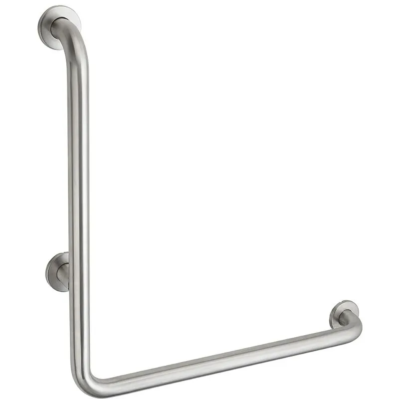 Thirard - Maniglione bagno disabili, barra di ausilio angolare, 90° 400x400mm, diametro ø 32mm, acciaio inox 304 satinato