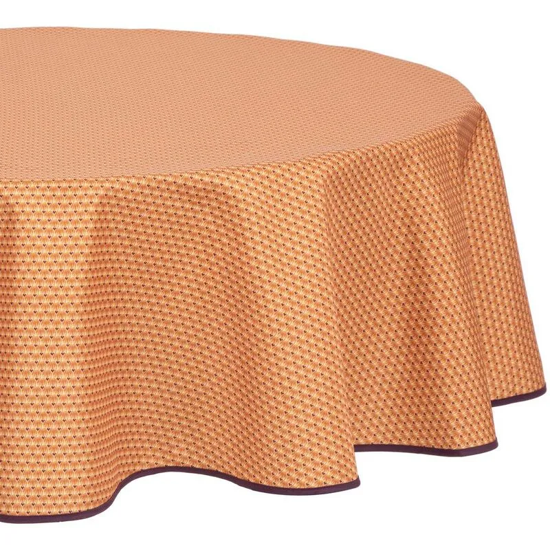 Tovaglia antimacchia luna rosa terracotta d180cm Atmosphera créateur d'intérieur - Arancione