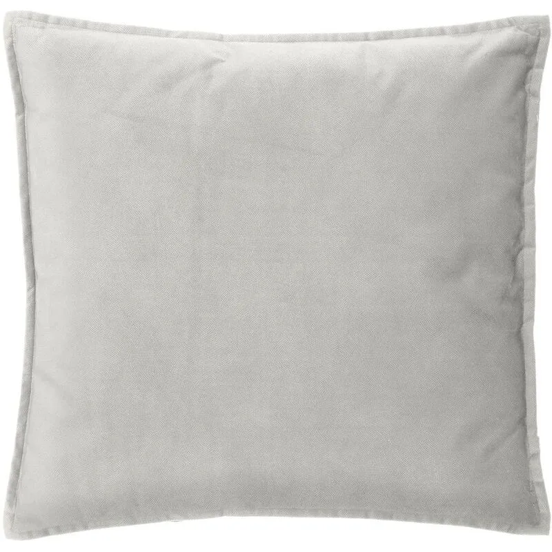 Atmosphera Créateur D'intérieur - Cuscino lilou in cotone bianco avorio 55x55cm