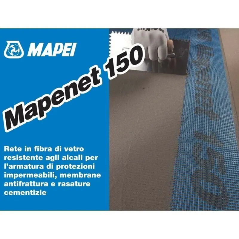 Mapei - Mapenet 150 gr/mq rete intonaco fibra vetro resistente agli alcali mt 10