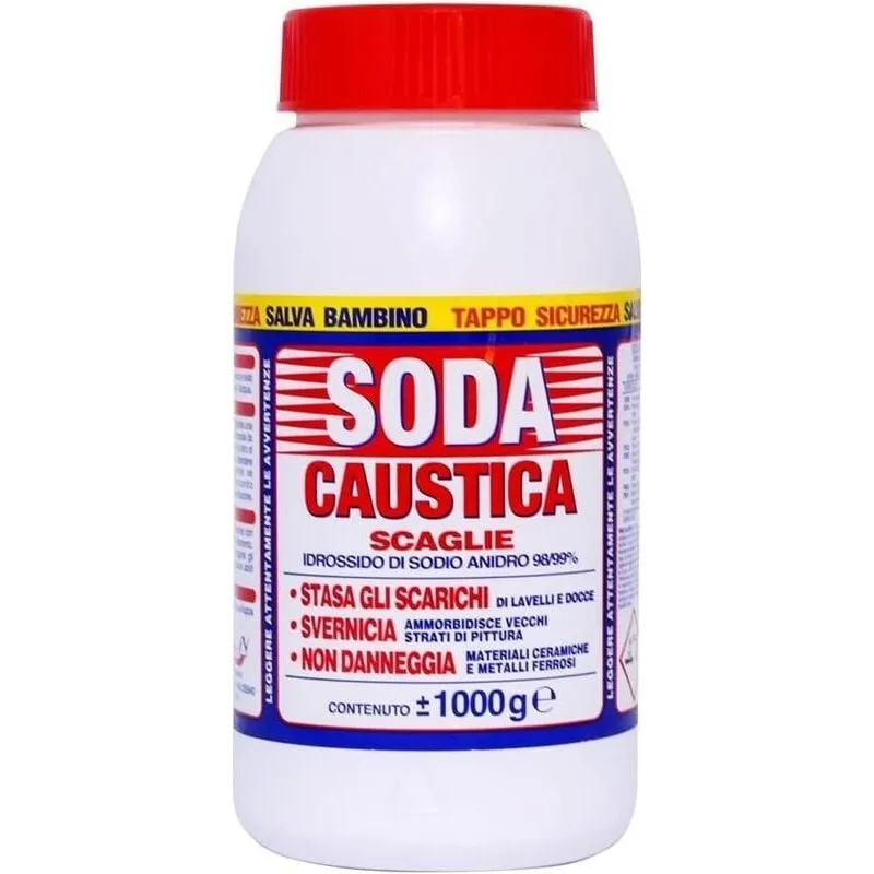 Soda caustica set 3 pz da 1 kg a scaglie percarbonato di sodi stasa scarichi svernicia non danneggia - Marten