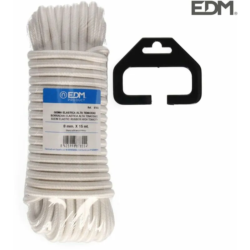 Matassa da 15 mt. di gomma elastica bianca ad alta tenacità. calibro 8 mm edm