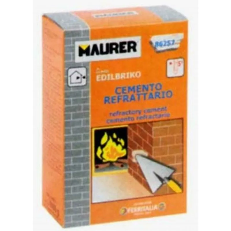 Maurer - cemento refrattario alta temperatura per fughe camini forni barbecue 1KG (23132)