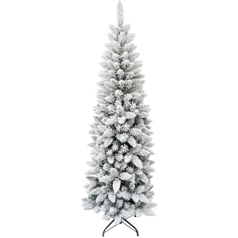 Maury's - albero di natale extra slim 210 cm innevato