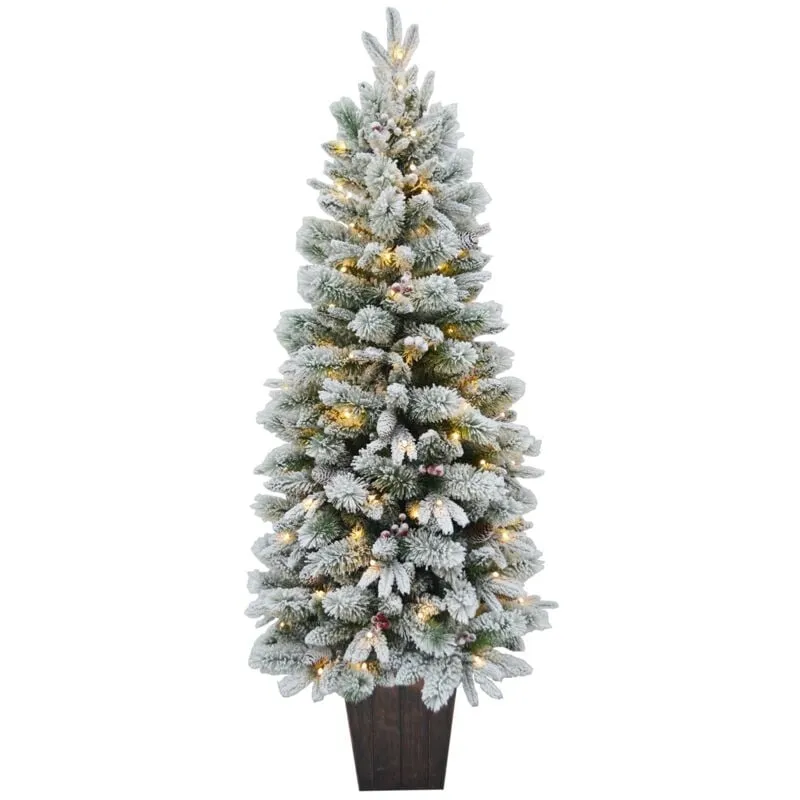 Maury's - albero montecarlo innevato 150 cm con led