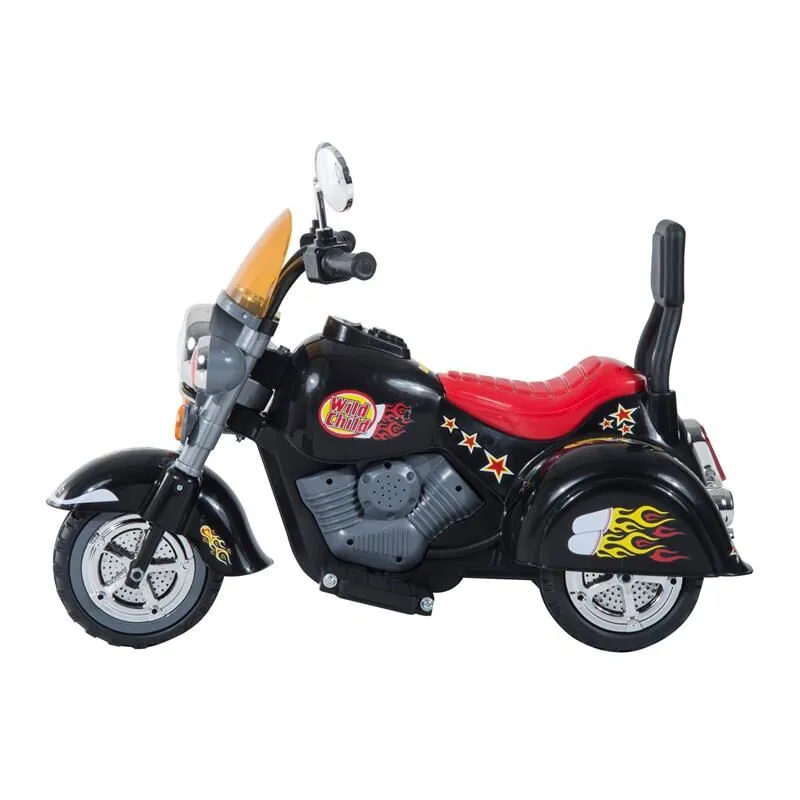 Moto elettrica per bambini con 3 ruote 6 v nero