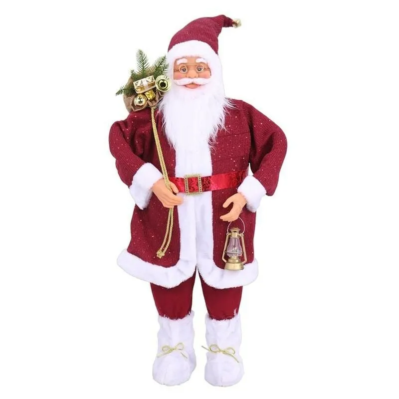 Maury's - pupazzo di babbo natale con vestito rosso da 100 cm